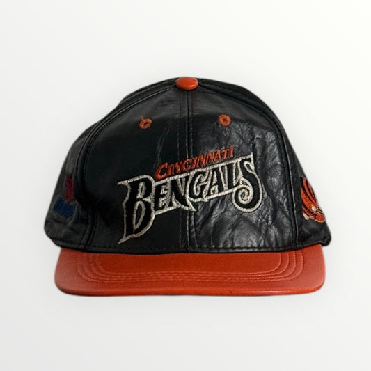 Vintage Leather Cincinnati Bengals Hat