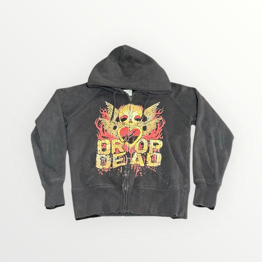 Vintage Drop Dead Zip Up Hoodie (W)