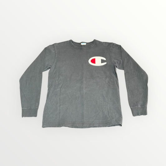 Black Champion Long Sleeve Tee